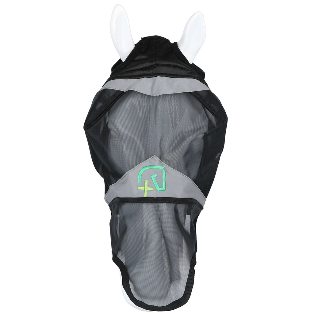 Agradi Horse Fly Mask Fine Mesh with Ear Hole & Nose Black