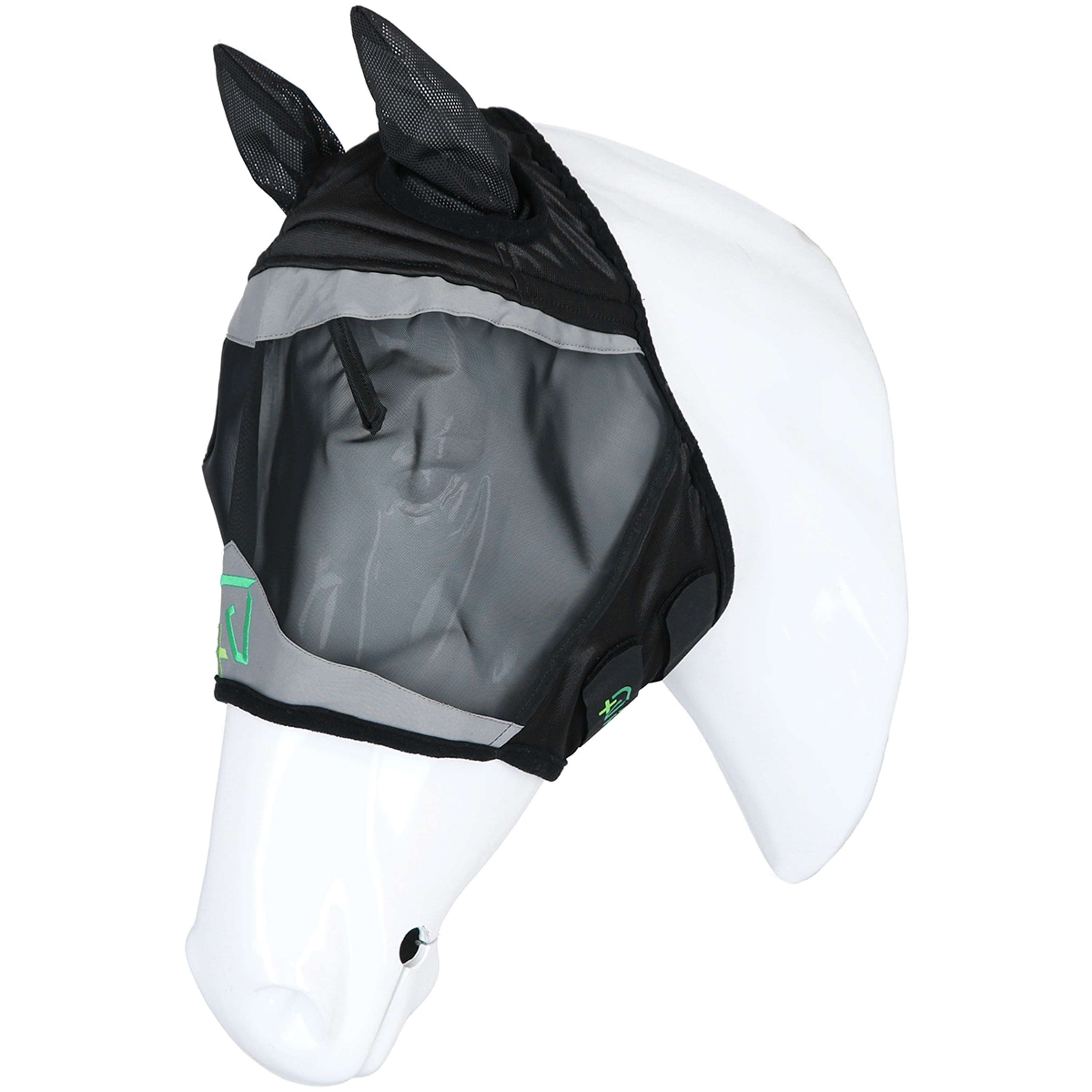Agradi Horse Fly Mask Fine Mesh with Ears Black