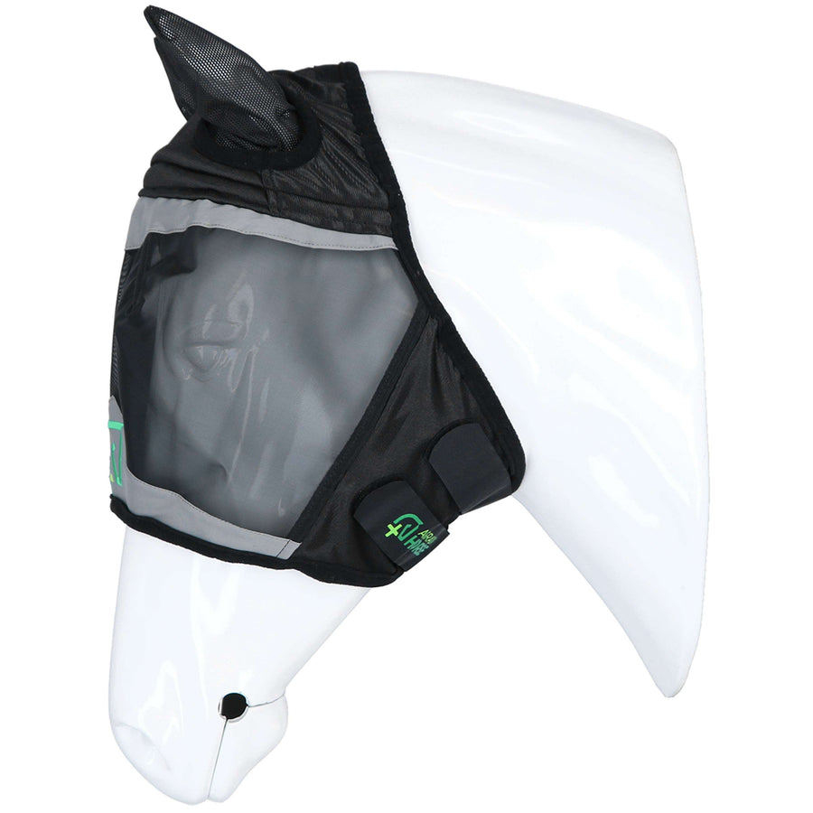 Agradi Horse Fly Mask Fine Mesh with Ears Black