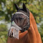 Agradi Horse Fly Mask Fine Mesh with Ears and Tassels Black