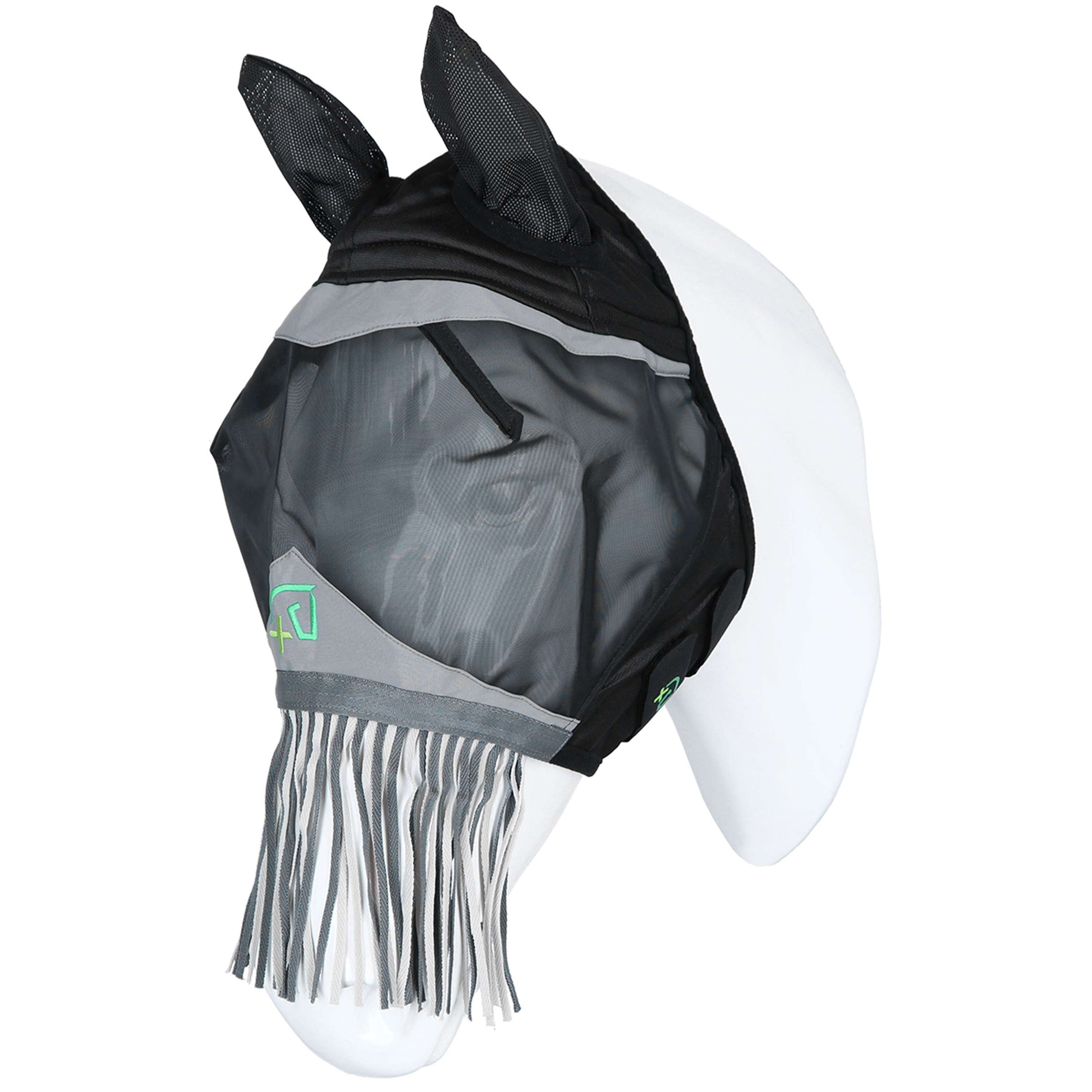 Agradi Horse Fly Mask Fine Mesh with Ears and Tassels Black