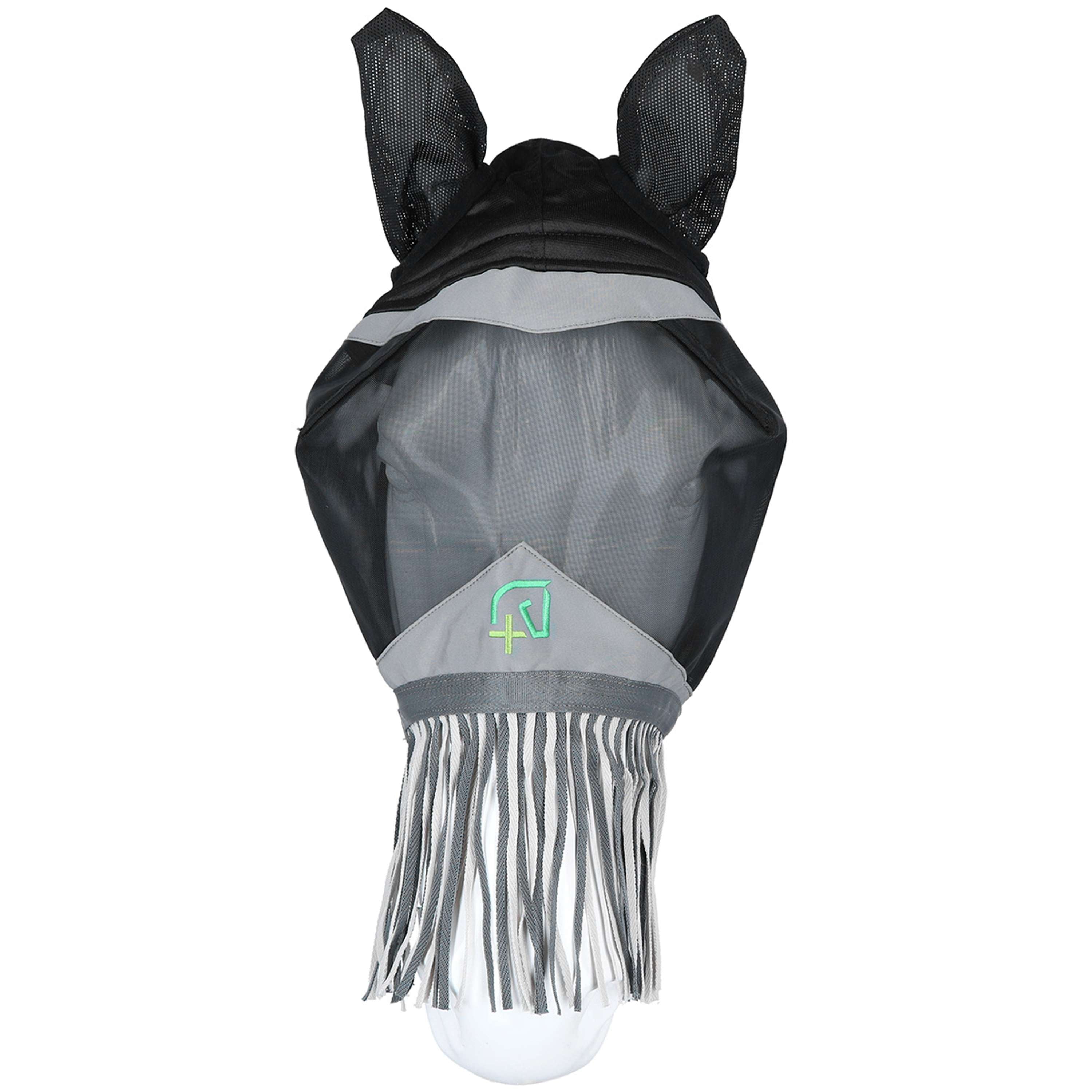 Agradi Horse Fly Mask Fine Mesh with Ears and Tassels Black