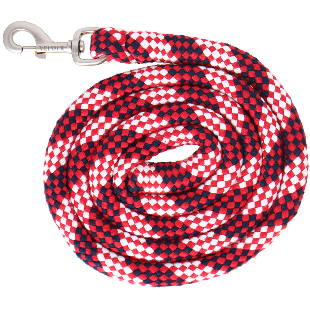 Velder Horsewear Lead Rope Soft Grip Red/White/Navy