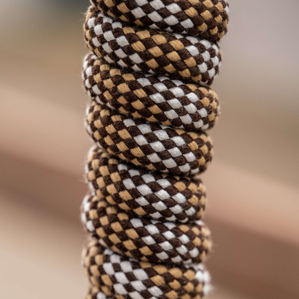 Velder Horsewear Lead Rope Soft Grip Light Brown/Dark Brown/White