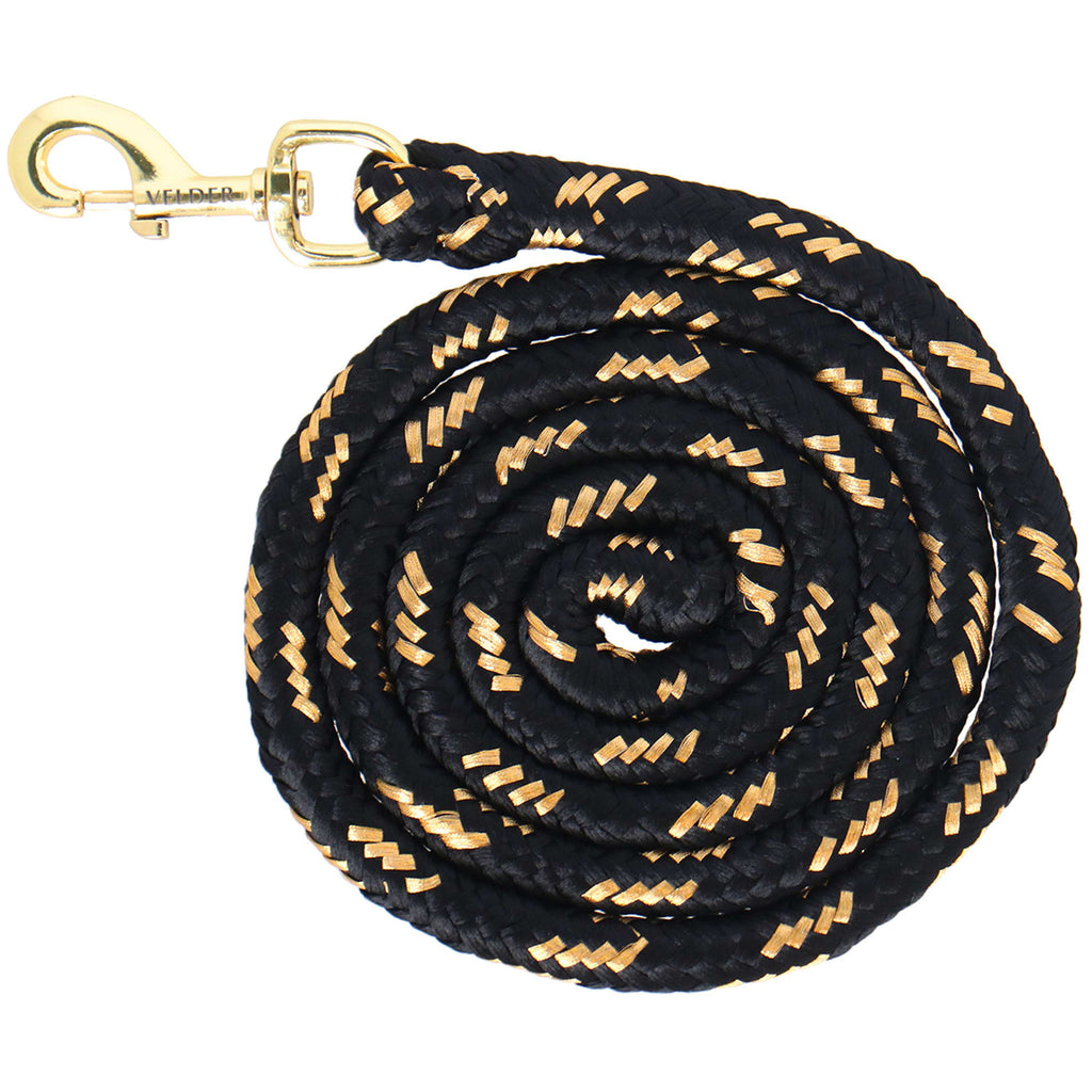 Velder Horsewear Lead Rope Gold Black