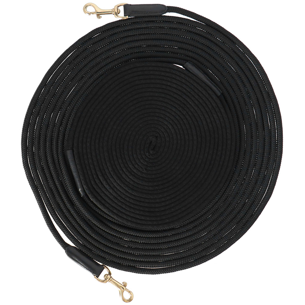 Velder Horsewear Double Lunging Draw Reins Black