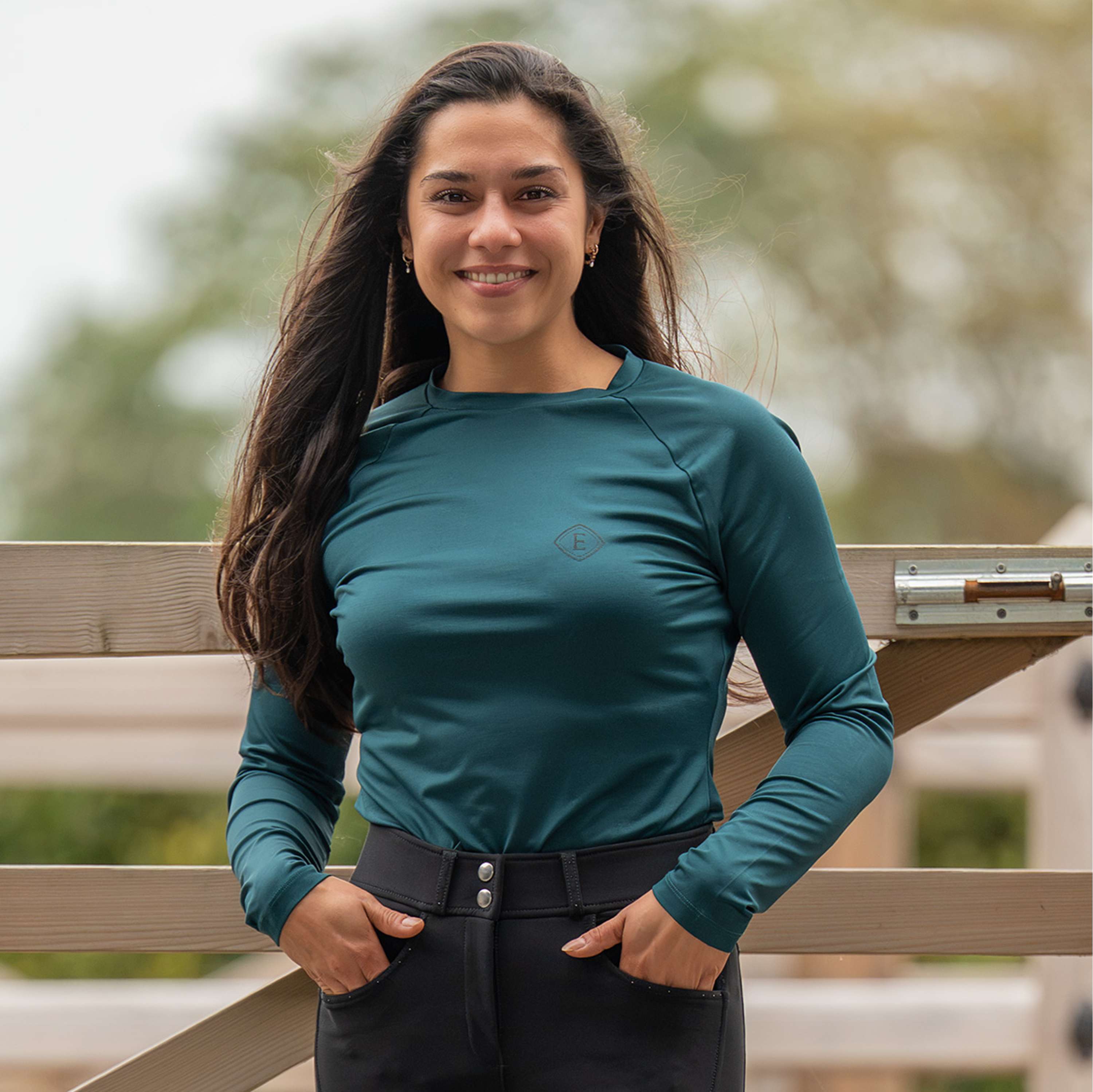 Elvera Equestrian Performance Shirt EELunara Deep Teal