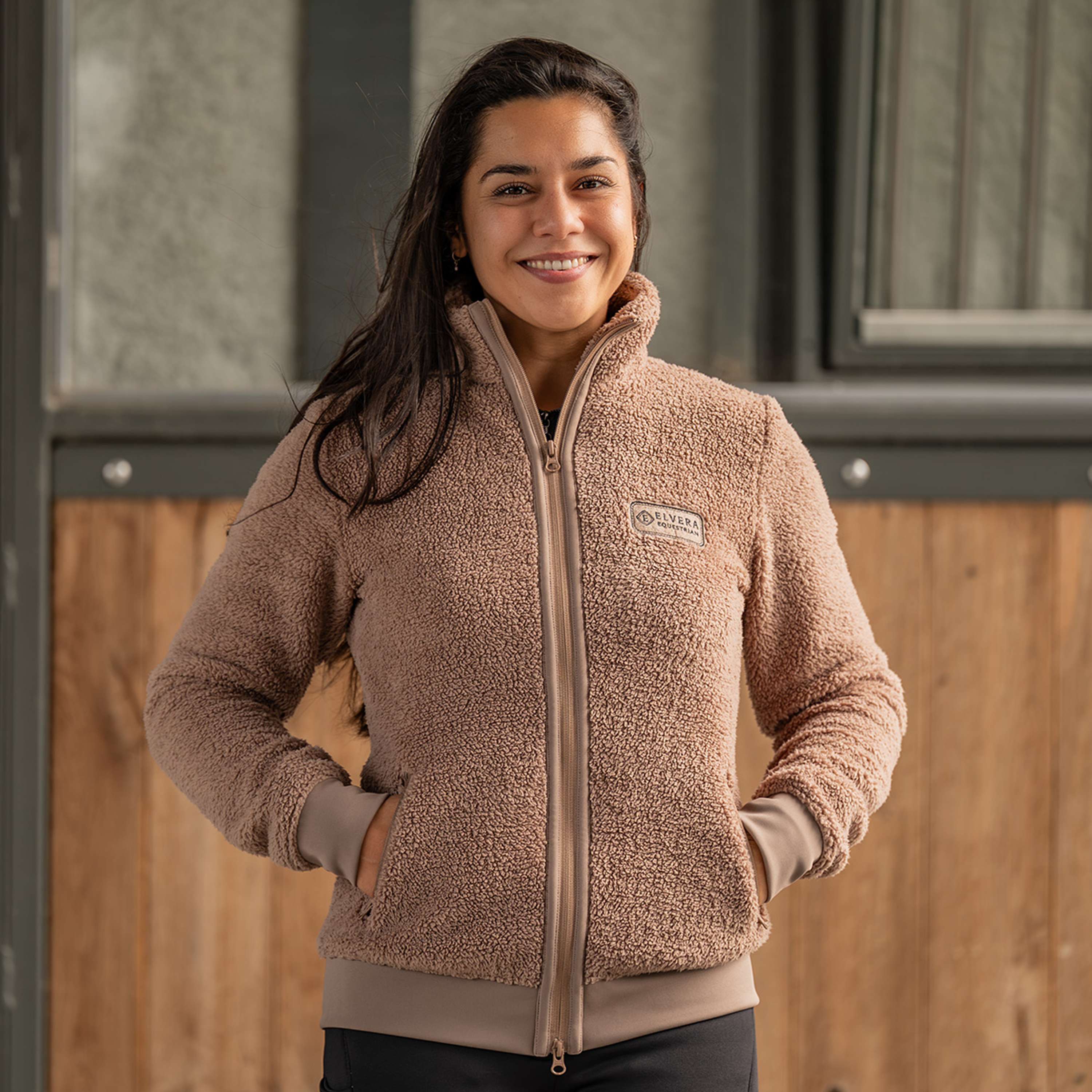 Elvera Equestrian Fleece Vest EEDaphne Taupe
