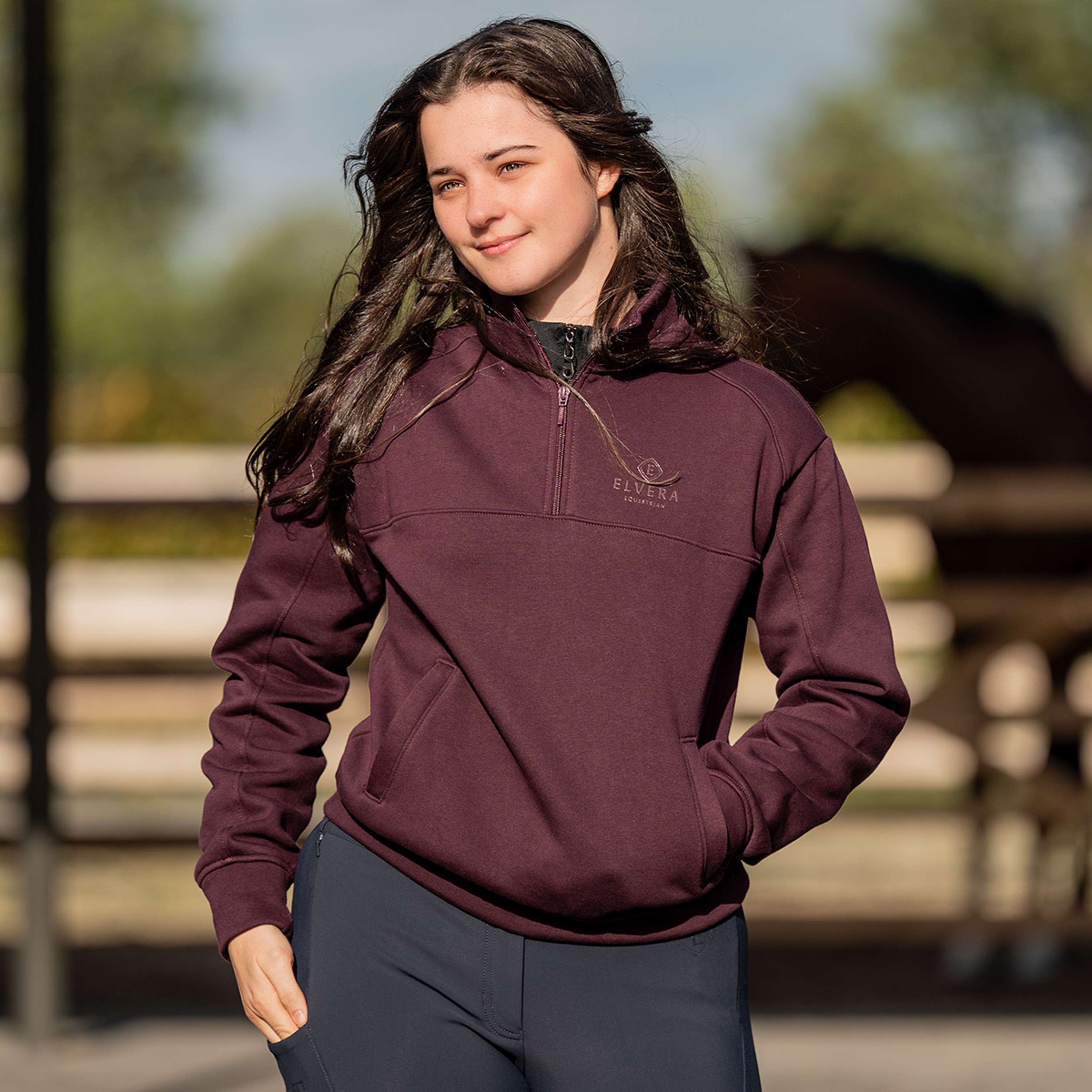 Elvera Equestrian Sweater EEHazardstory Plum