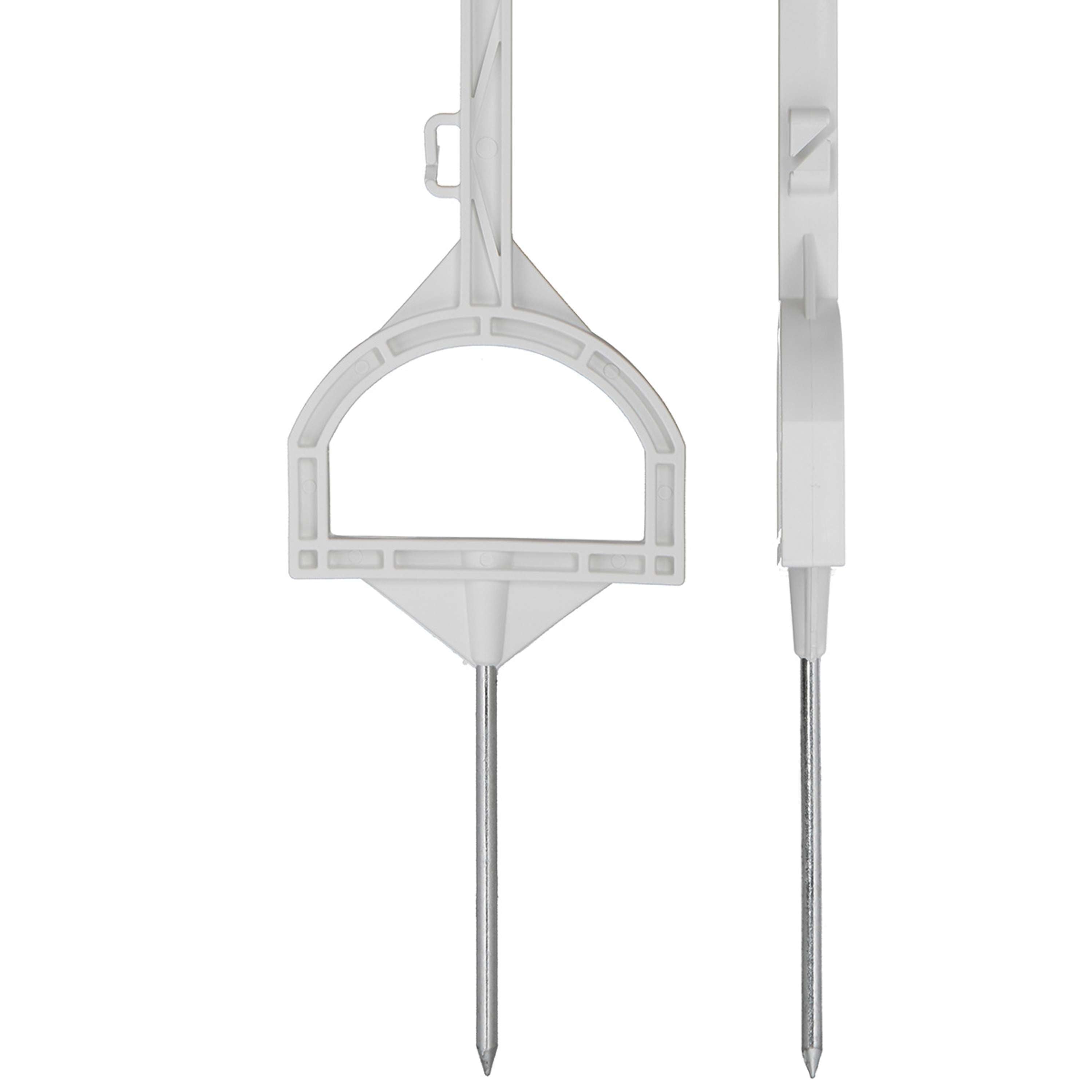 Agradi Power Plastic Post with Stirrup 115cm 20 Pieces White