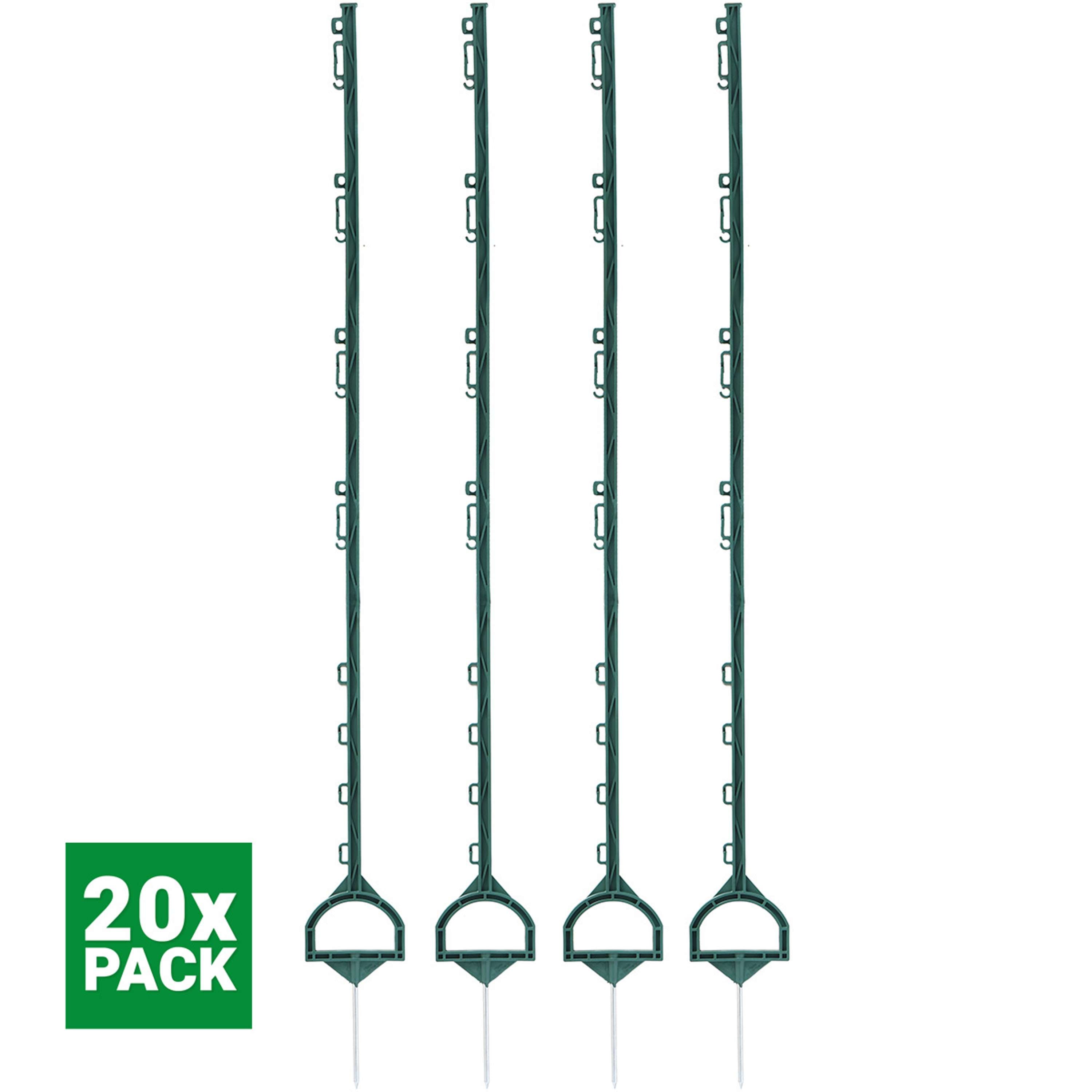 Agradi Power Plastic Post with Stirrup 155cm 20 Pieces Green