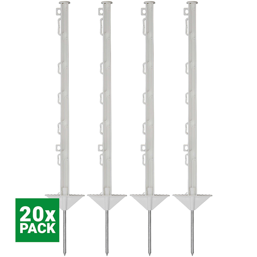 Agradi Power Classic Plastic Post Double 75cm 20 Pieces White