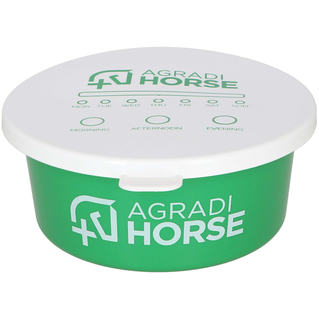 Agradi Horse Muesli Bowl with Lid Green