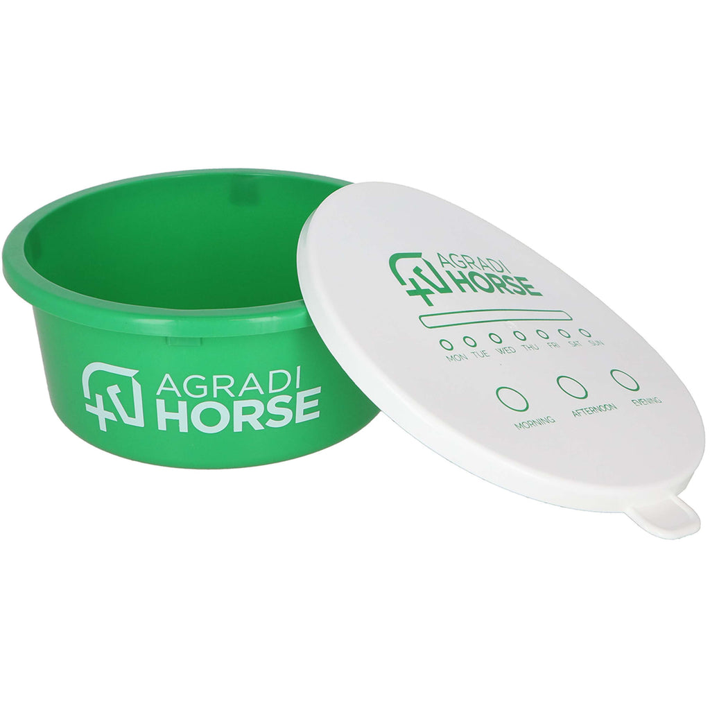 Agradi Horse Muesli Bowl with Lid Green