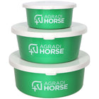 Agradi Horse Muesli Bowl with Lid Green