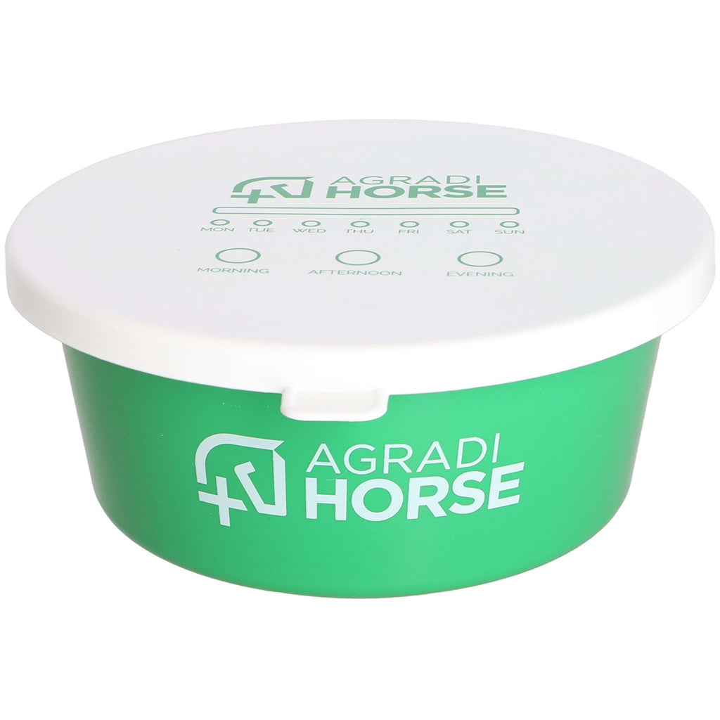 Agradi Horse Muesli Bowl with Lid Green
