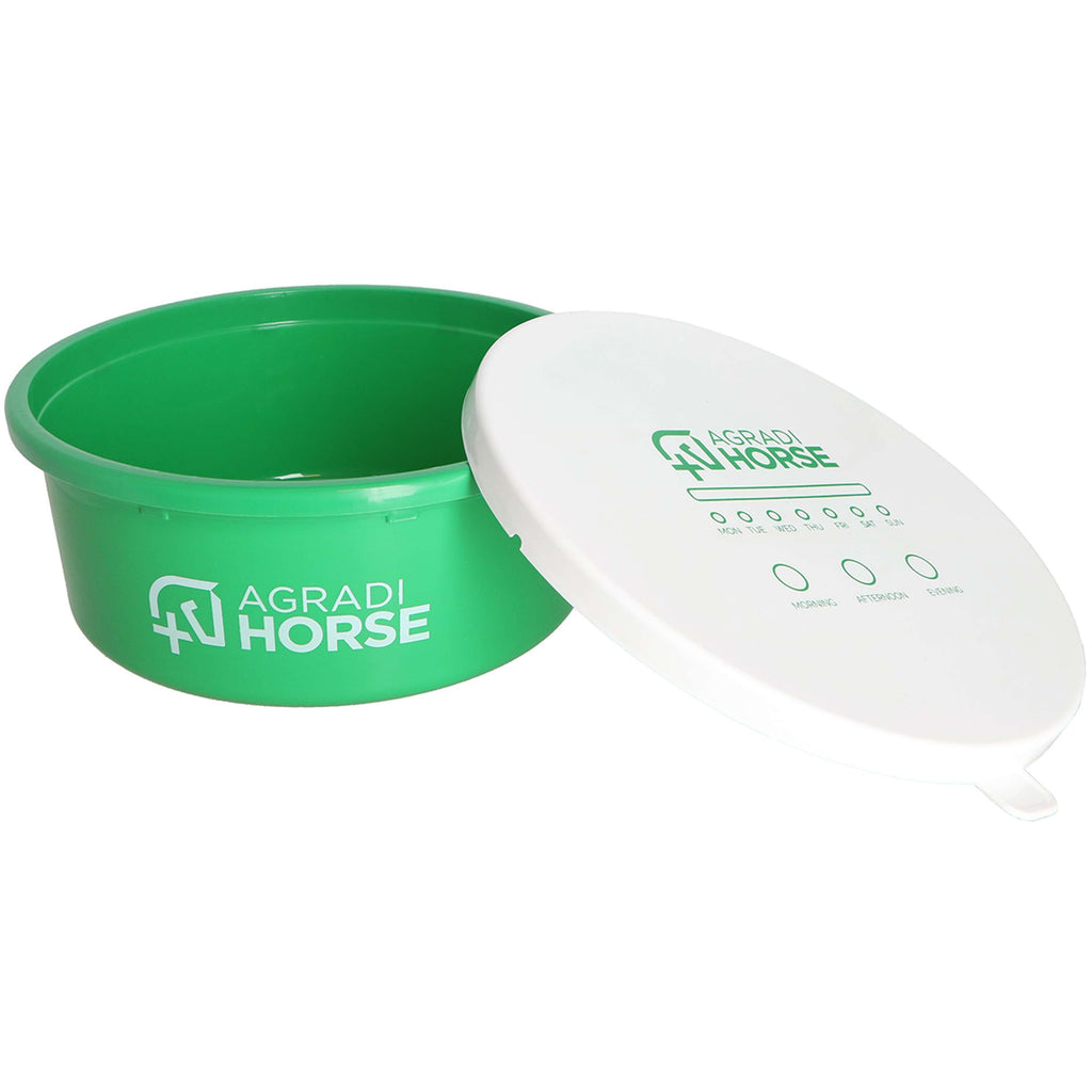 Agradi Horse Muesli Bowl with Lid Green