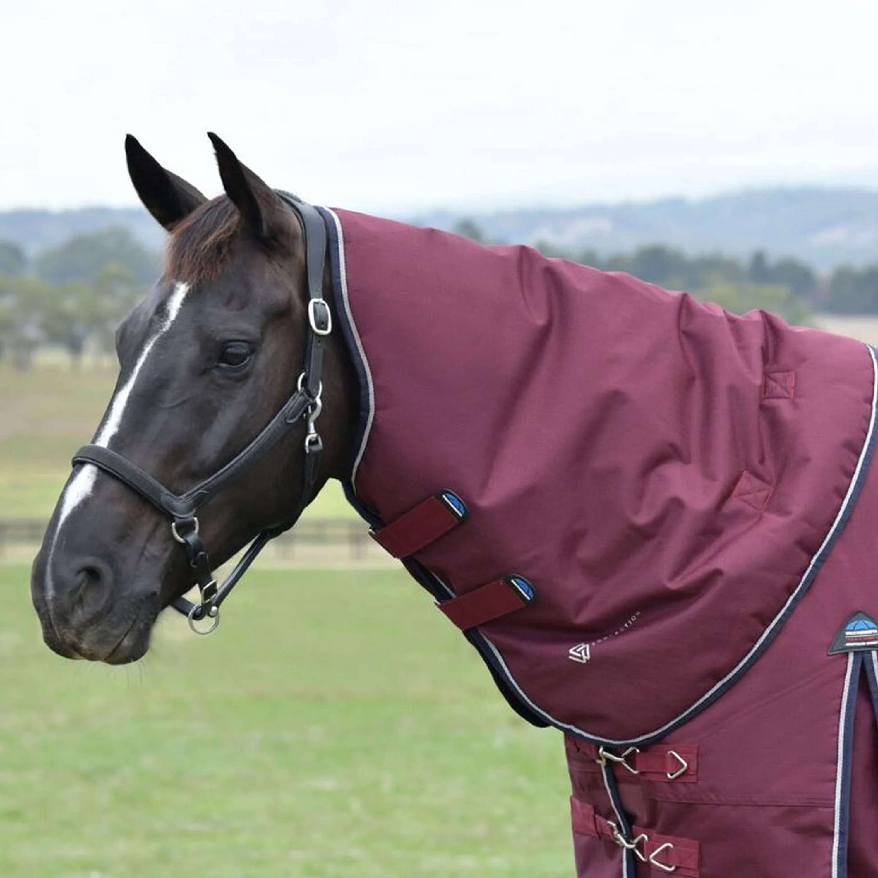 WeatherBeeta ComFiTec Essential Turnout Detach-A-Neck 50g Burgundy/Navy