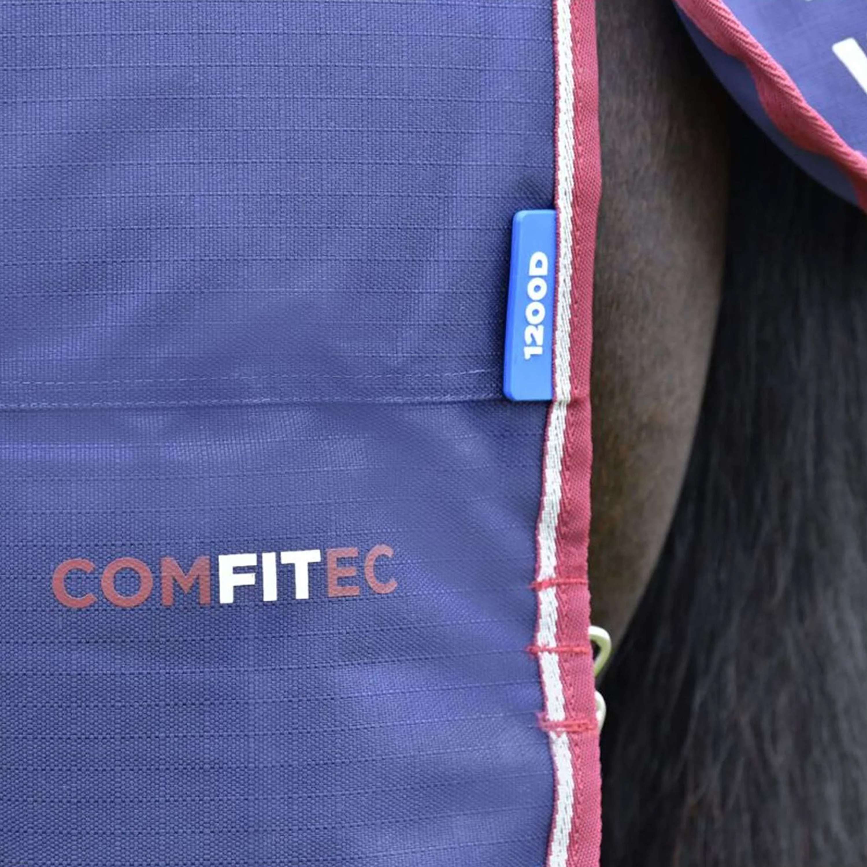 WeatherBeeta ComFiTec Essential Turnout Detach-A-Neck 50g Navy/Burgundy