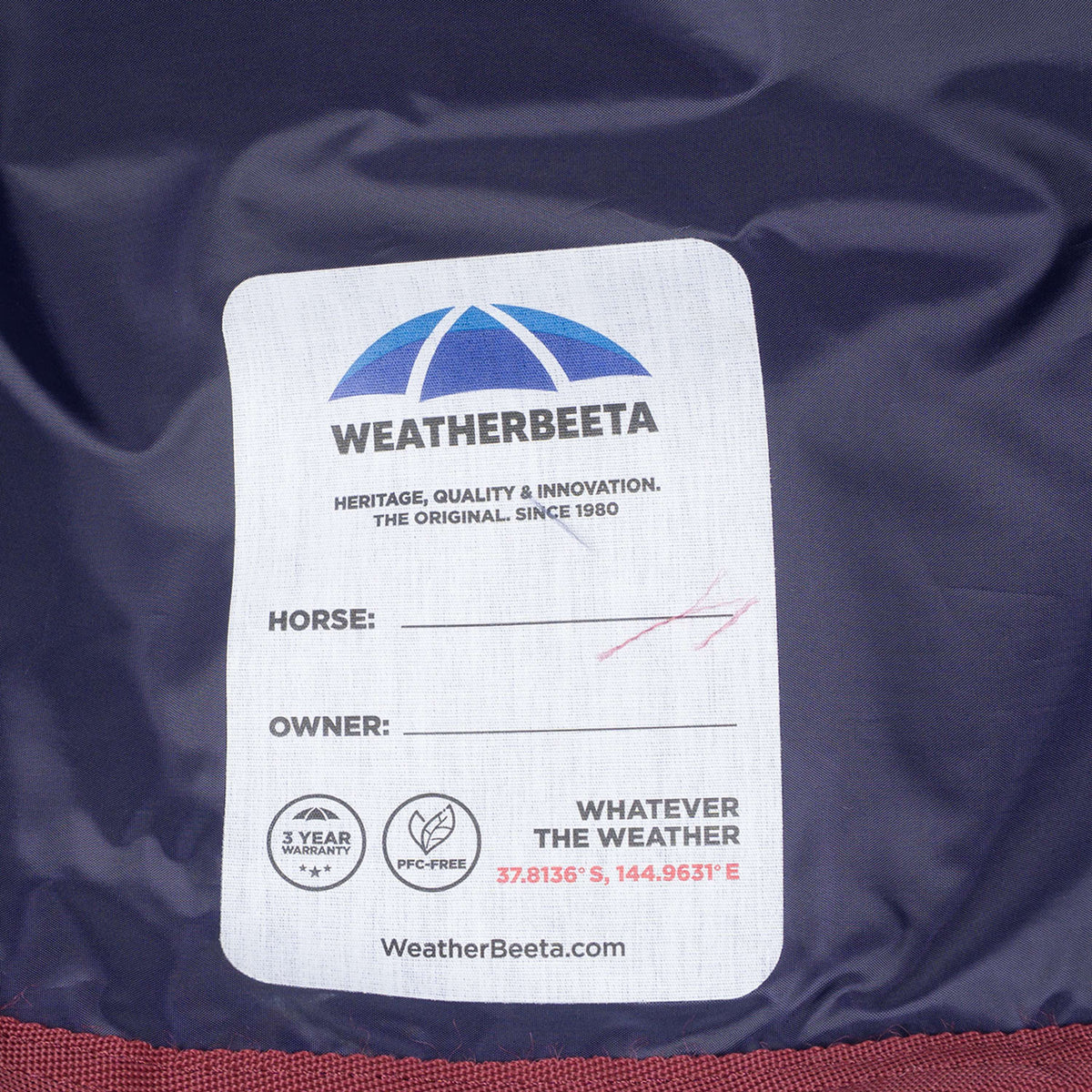WeatherBeeta ComFiTec Essential Turnout Combo 220g Navy/Burgundy