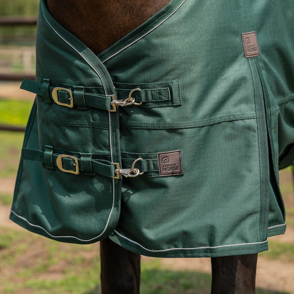 Agradi Horse Outdoor Rug 1200D 0gr Reflective Trim Green