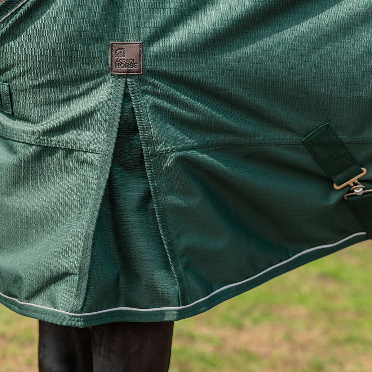 Agradi Horse Outdoor Rug 1200D 0gr Reflective Trim Green