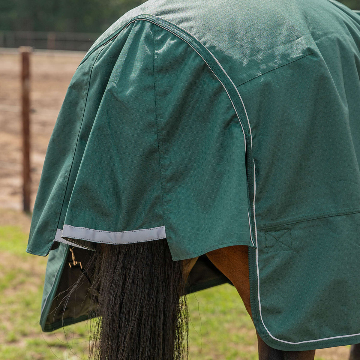 Agradi Horse Outdoor Rug 1200D 0gr Reflective Trim Green