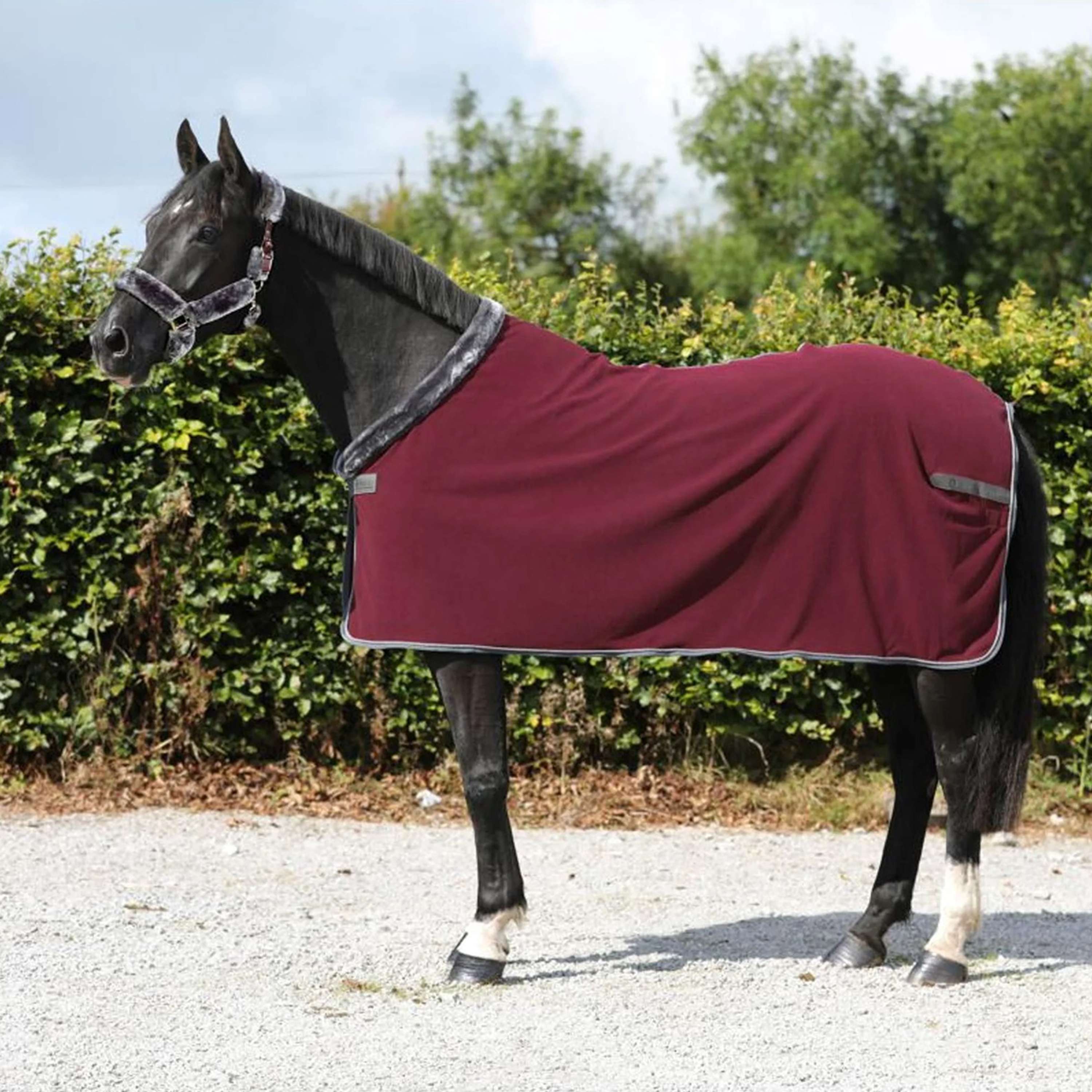 Bucas Fleece Rug Show-Line 400 Burgundy