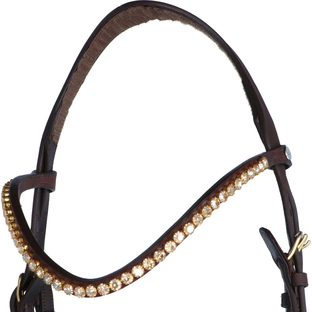 Kavalkade Bridle Caliano Cerra Brown/Brass
