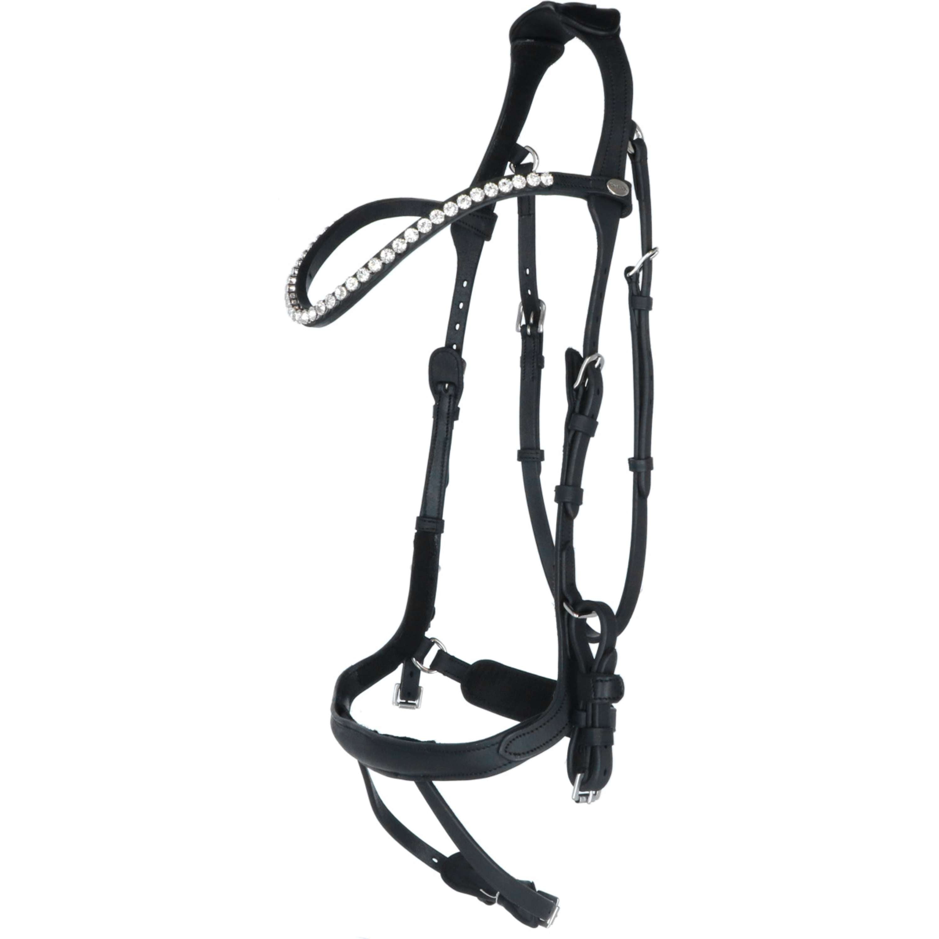 Kavalkade Bridle Caliano Via Black/Silver