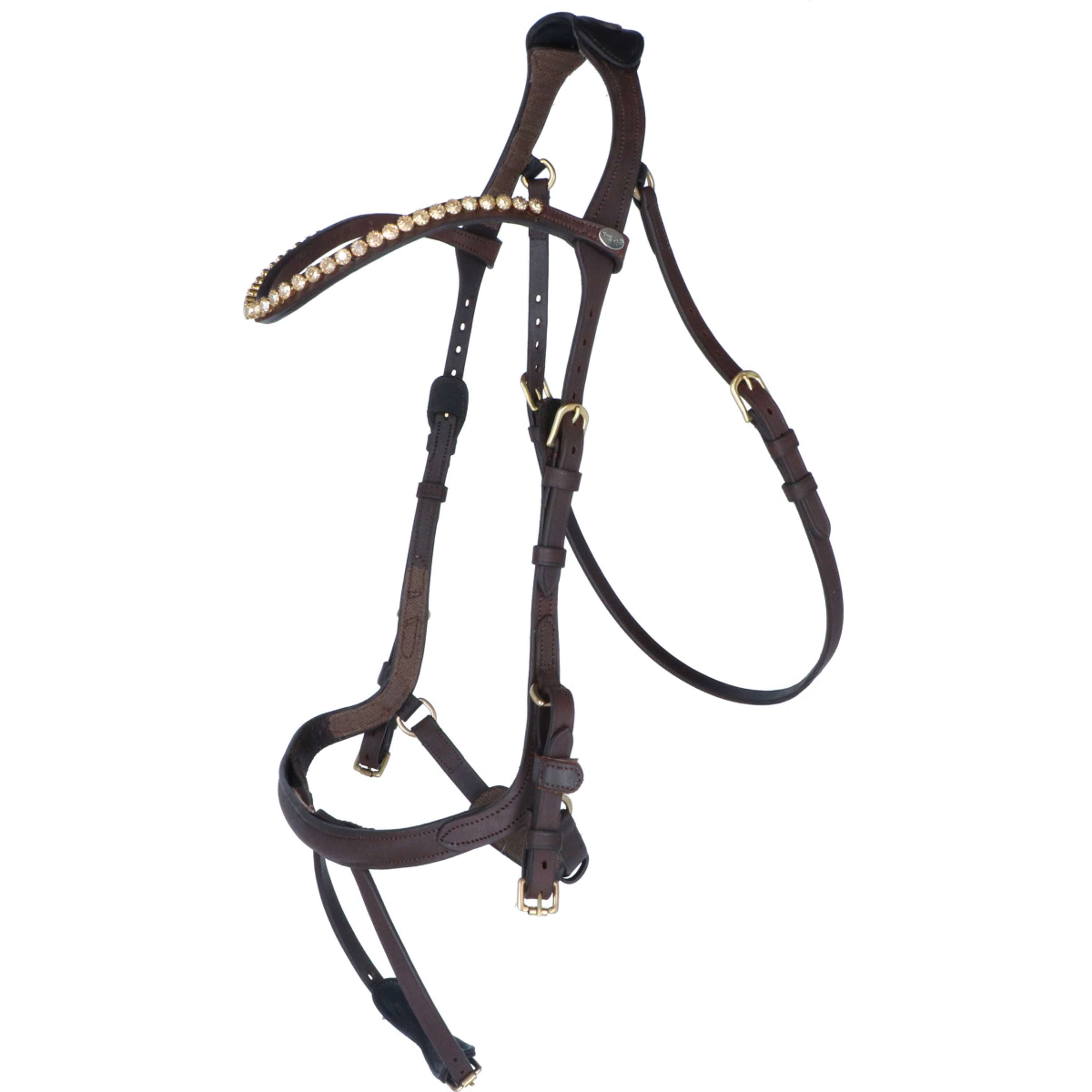 Kavalkade Bridle Caliano Via Brown/Brass