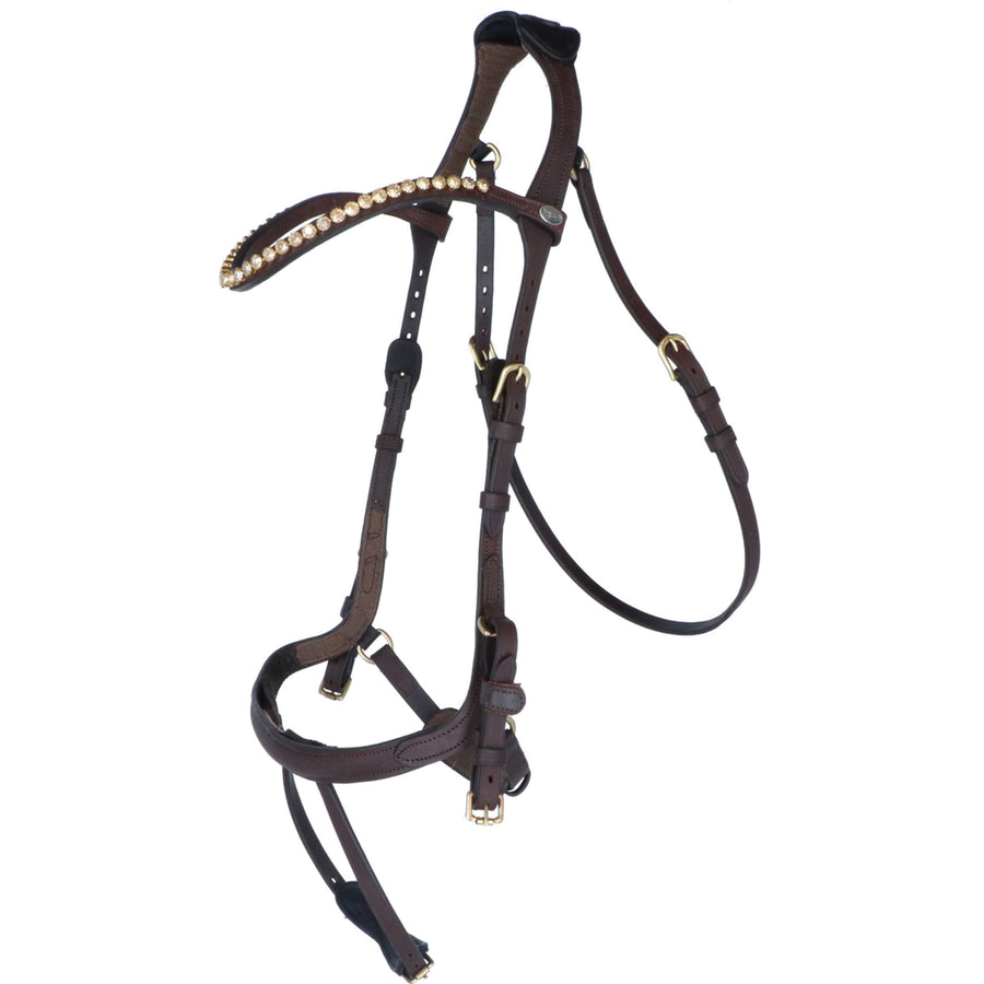 Kavalkade Bridle Caliano Via Brown/Brass