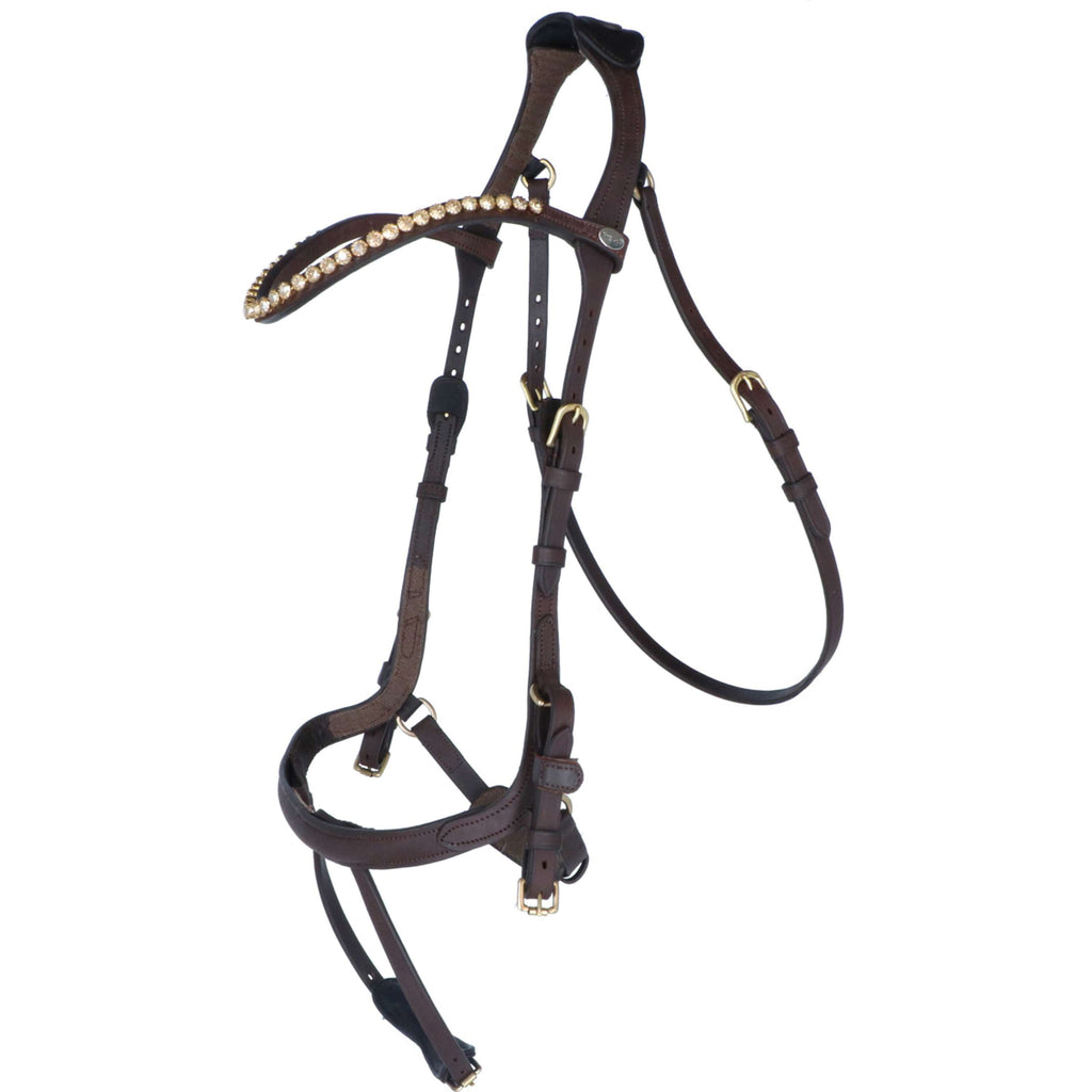 Kavalkade Bridle Caliano Via Brown/Brass