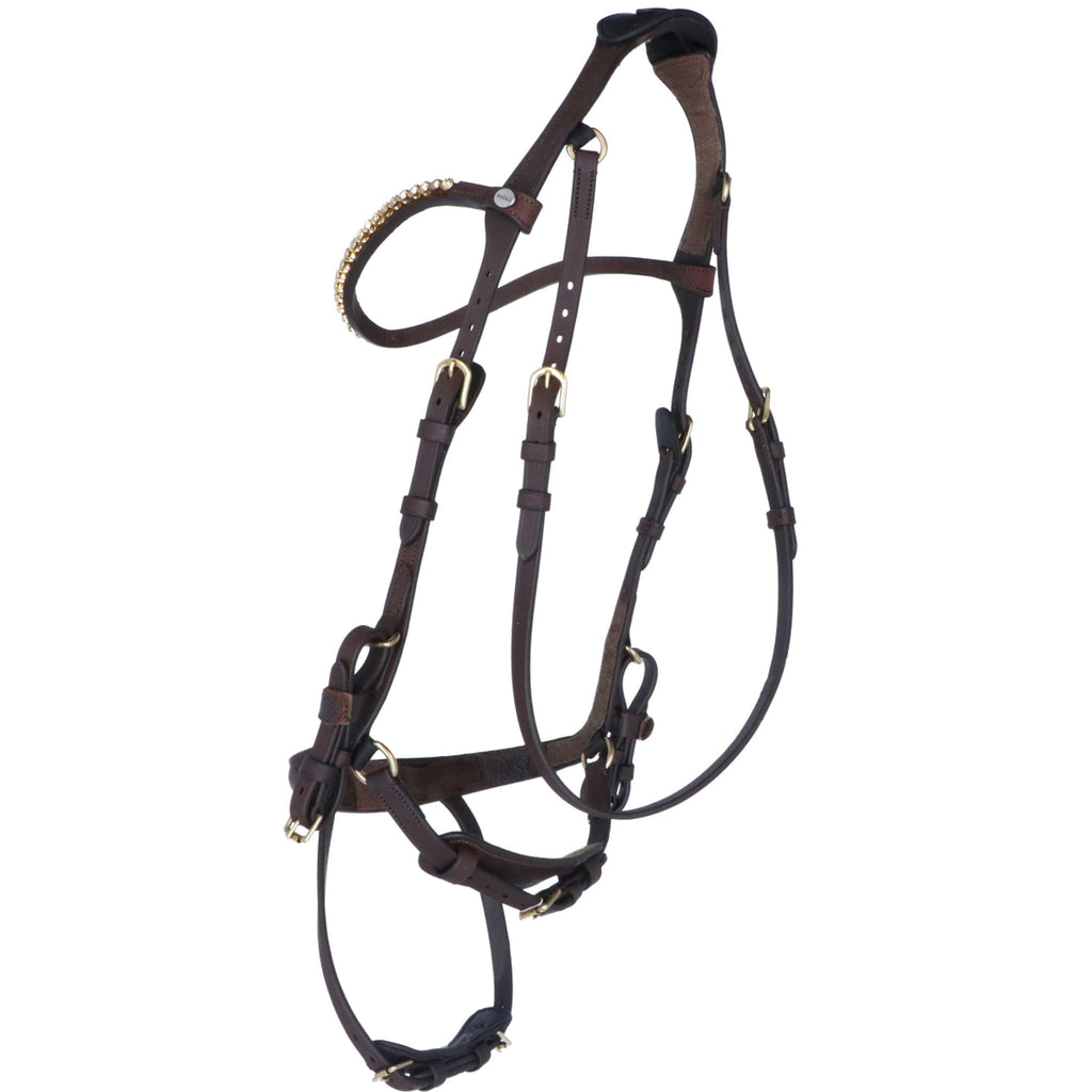 Kavalkade Bridle Caliano Via Brown/Brass