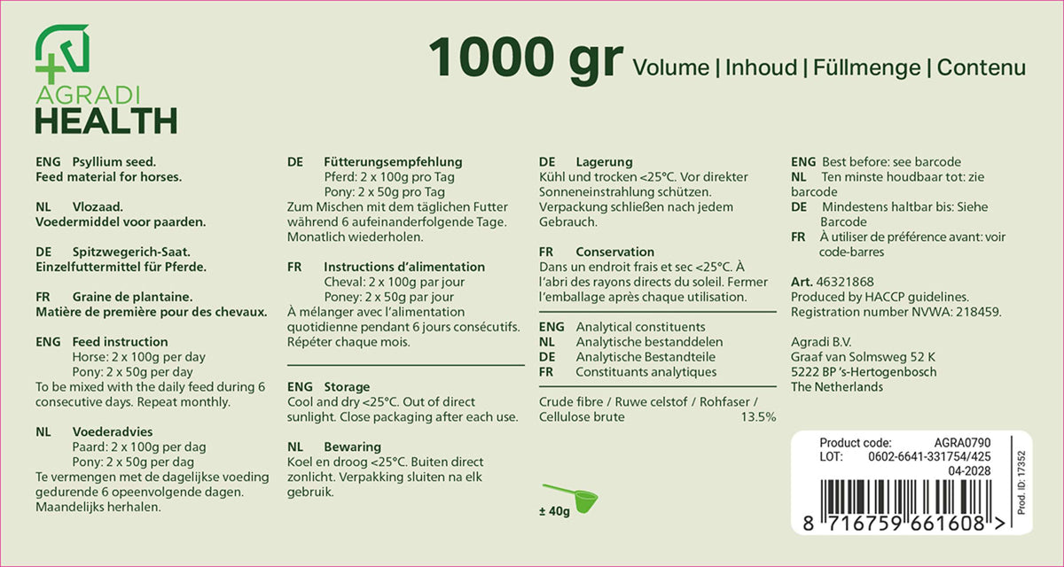 Agradi Health Psyllium Husk