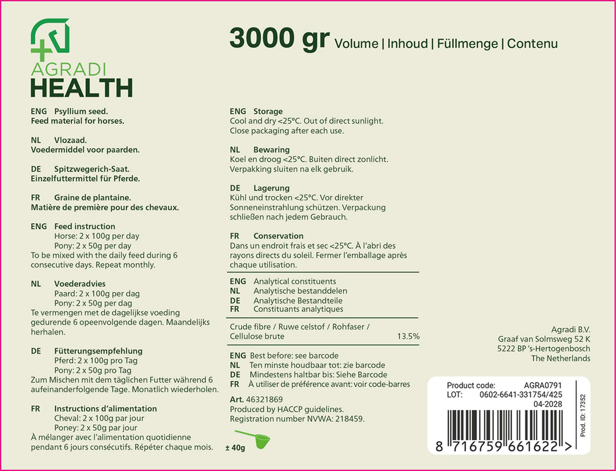Agradi Health Psyllium Husk
