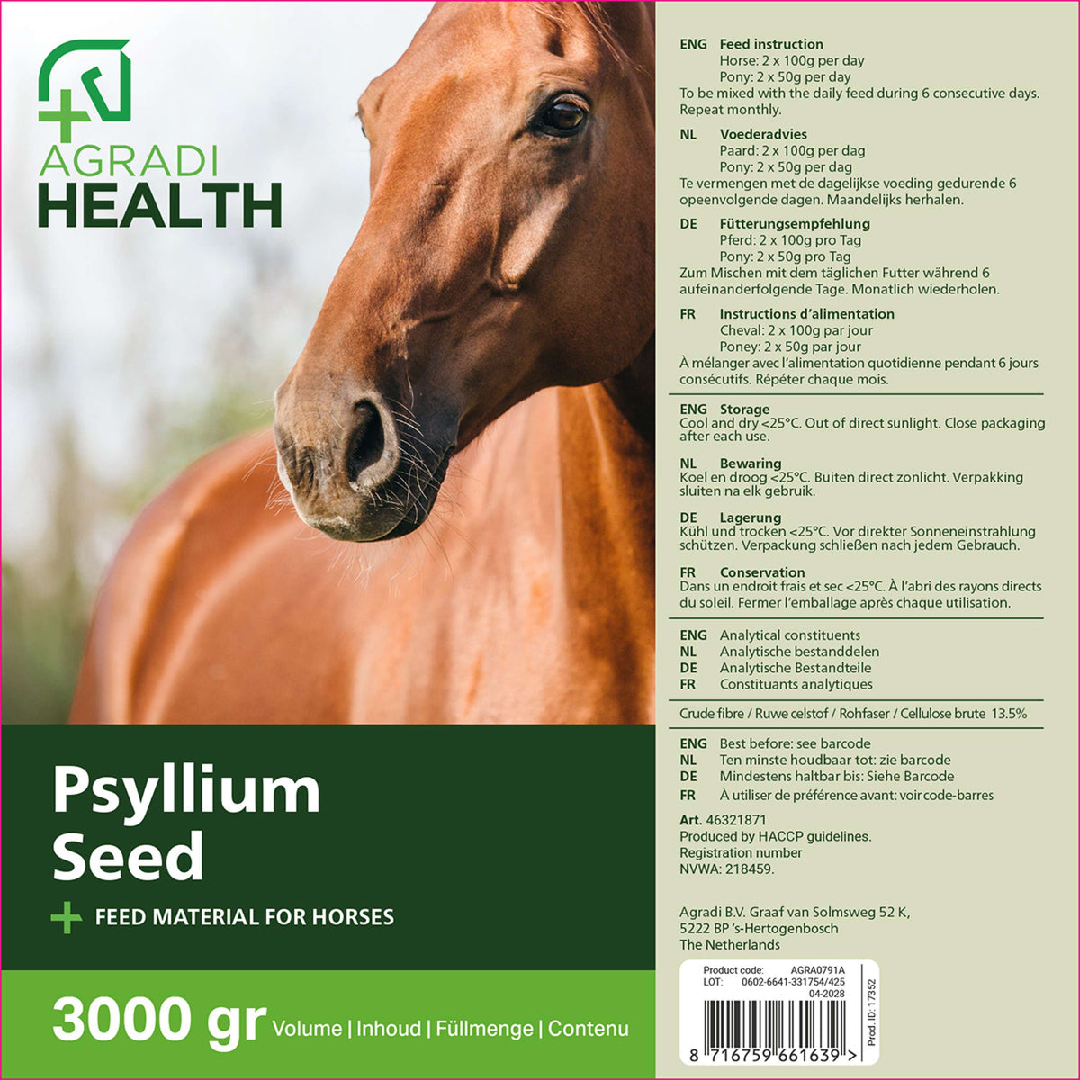 Agradi Health Psyllium Husk Refill Package