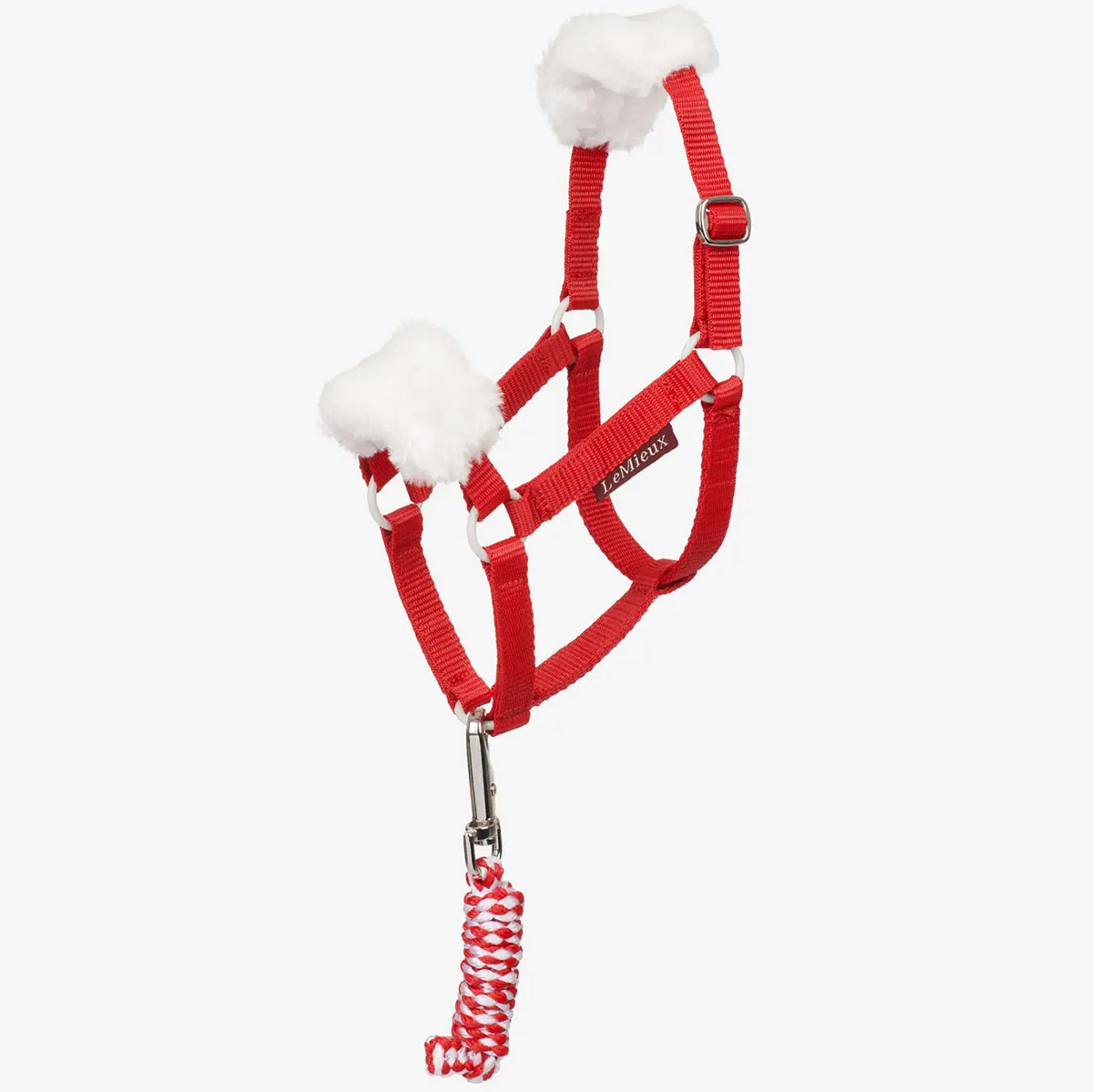 LeMieux Hobby Horse Christmas Headcollar & Leadrope Red