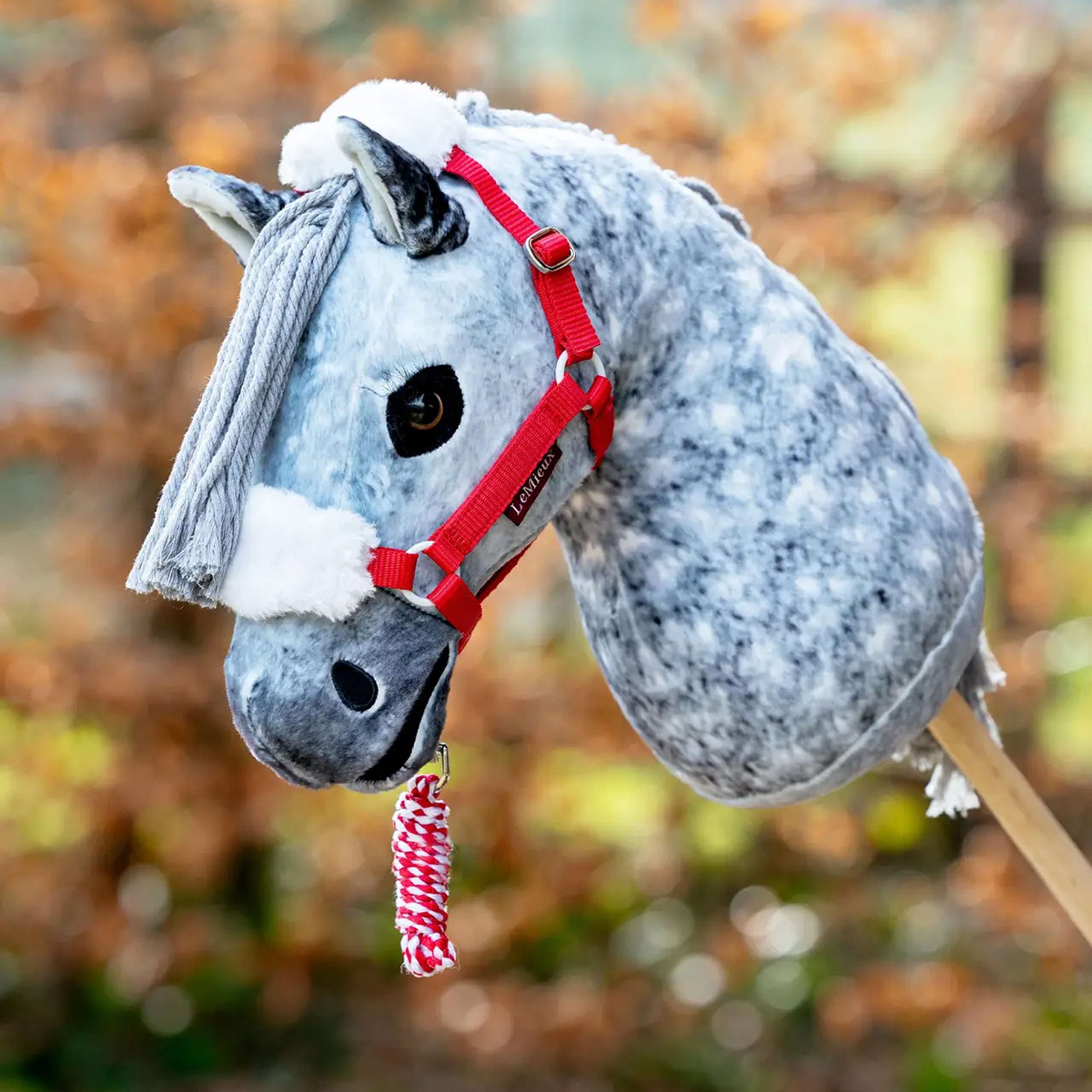LeMieux Hobby Horse Christmas Headcollar & Leadrope Red
