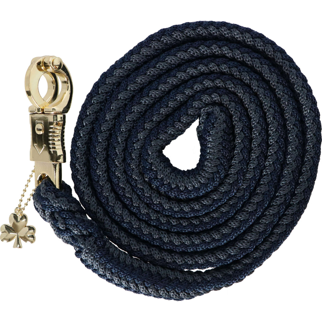 Bucas Lead Rope Show-Line Comfort with a Panic Snap Navy/Grey