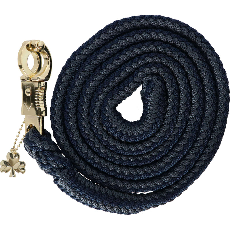 Bucas Lead Rope Show-Line Comfort with a Panic Snap Navy/Grey