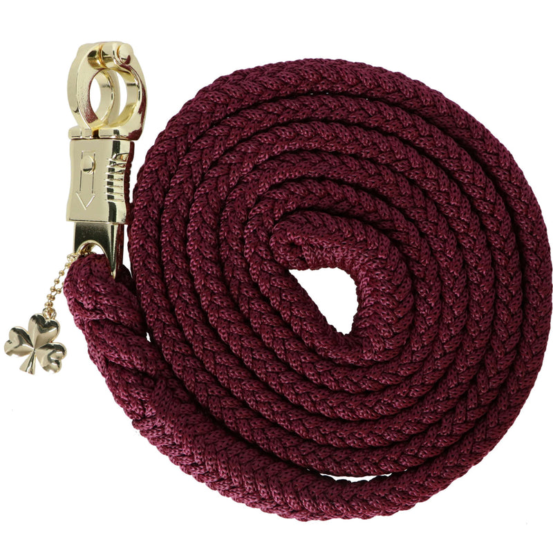 Bucas Lead Rope Show-Line Comfort with a Panic Snap Burgundy
