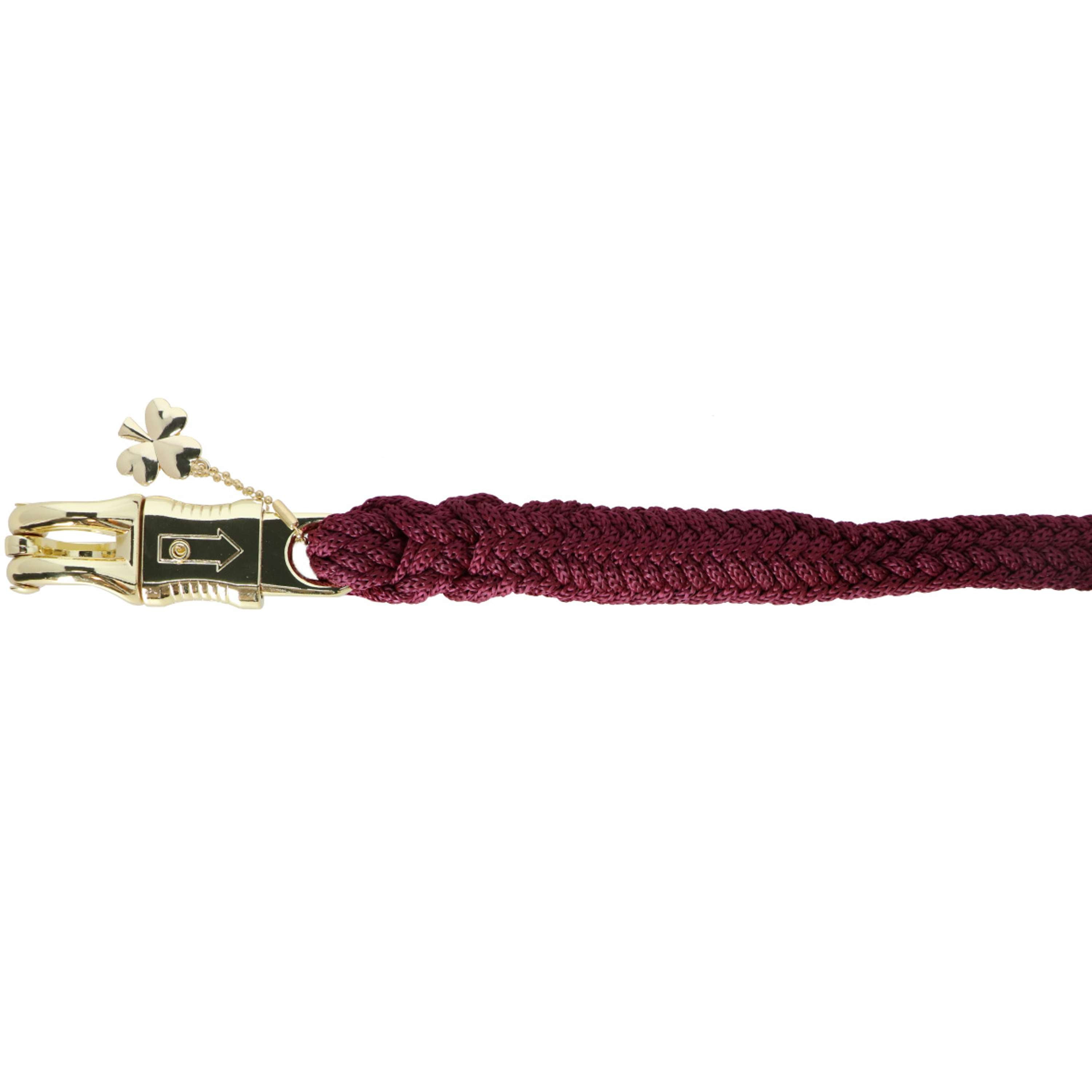 Bucas Lead Rope Show-Line Comfort with a Panic Snap Burgundy