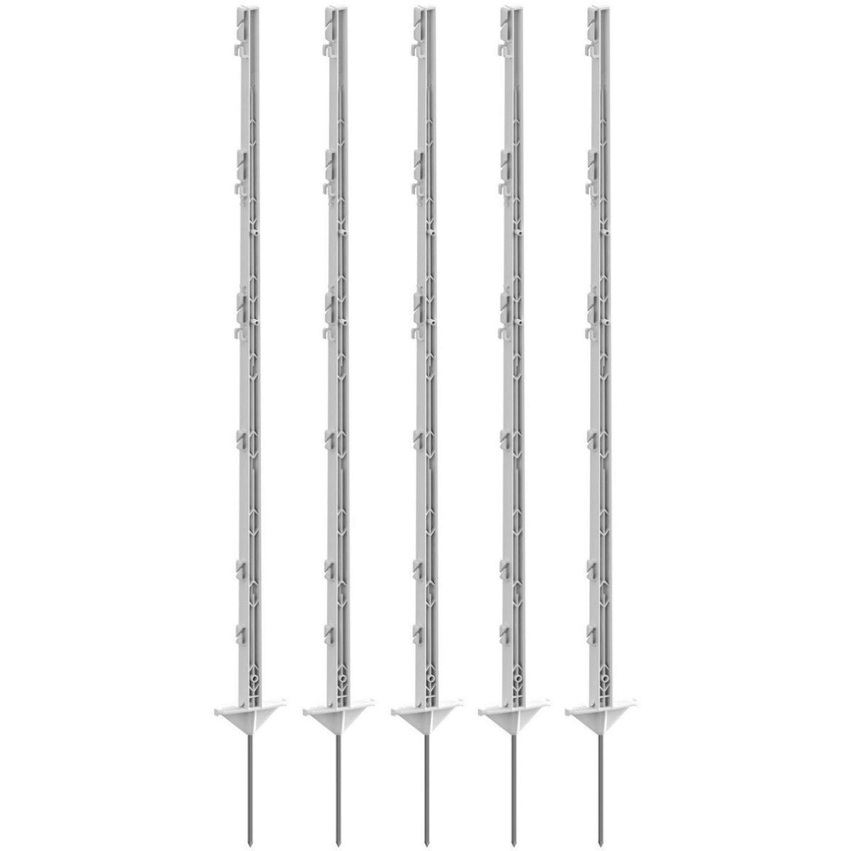 Ako Classic Plastic Post with Double Step-in 5 Pieces White