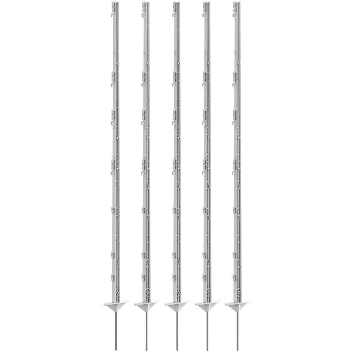 Ako Classic Plastic Post with Double Step-in 5 Pieces White