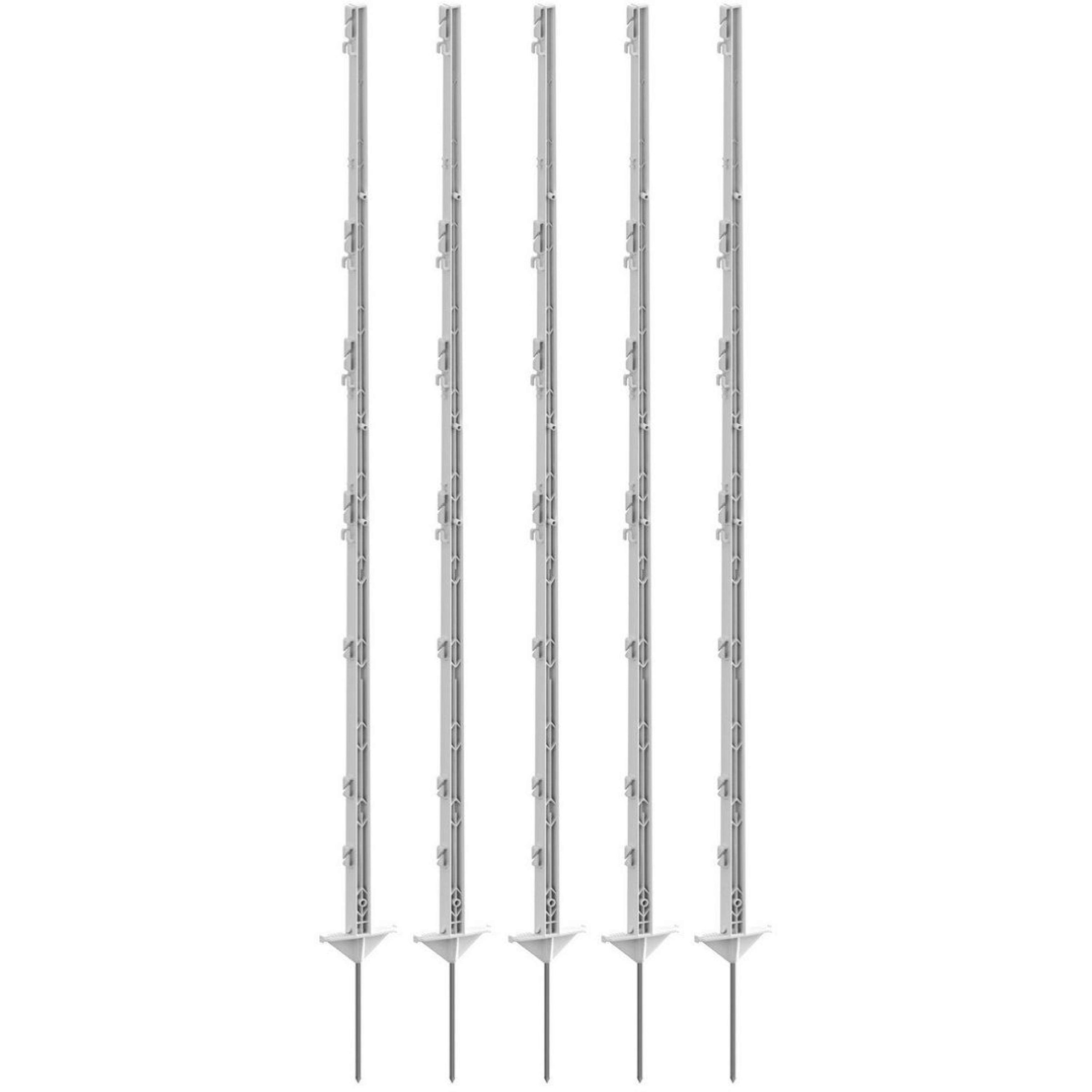 Ako Classic Plastic Post with Double Step-in 5 Pieces White