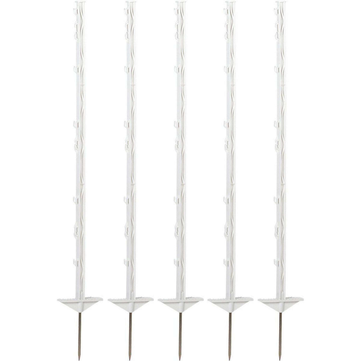 Ako Classic Plastic Post with Double Step-in 5 Pieces 105cm White