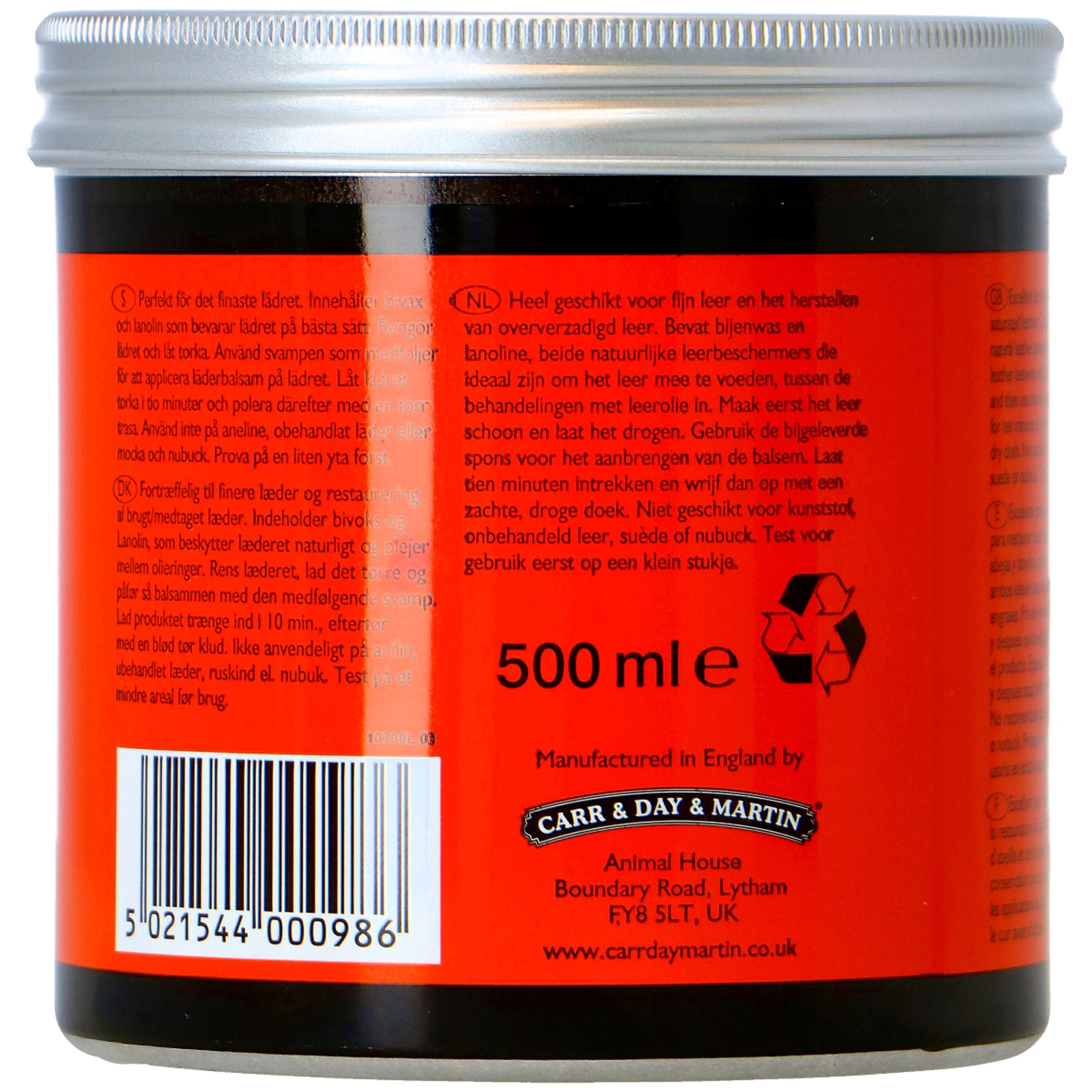 Carr & Day & Martin Leather Balm Belvoir Conditioner Carr & Day & Martin Leather Balm Belvoir Conditioner