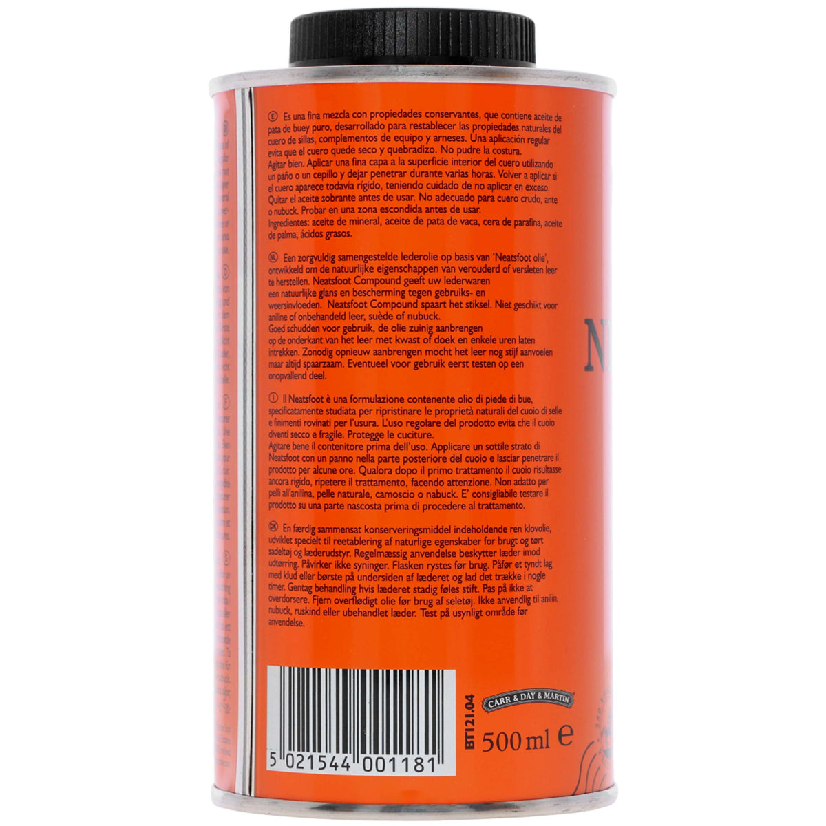 Carr & Day & Martin Leather Oil V&P Neatsfood Compound