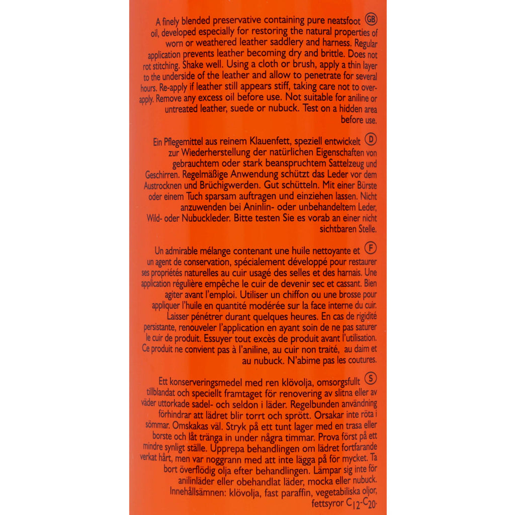 Carr & Day & Martin Leather Oil V&P Neatsfood Compound